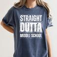 Straight Outta Middle School Class Of 2024 Graduation Women's Comfort Colors T-Shirt Denim