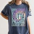 Straight Outta Preschool Class Of 2022 School Graduation Women's Comfort Colors T-Shirt Denim