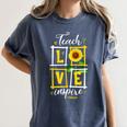 Sunflower Teach Love Inspire Cool Graduation Teacher School Women's Comfort Colors T-Shirt Denim