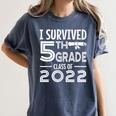 I Survived 5th Grade Class Of 2022 Graduation Student Women's Comfort Colors T-Shirt Denim