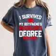 I Survived My Boyfriend's Bachelor's Degree Graduation Women's Comfort Colors T-Shirt Denim