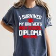 I Survived My Brother's High School Diploma Graduation Women's Comfort Colors T-Shirt Denim