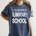 I Survived Elementary School Graduation Shirt T-Shirt Women's Comfort Colors T-Shirt Denim