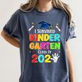 I Survived Kindergarten Graduation 2025 Graduate Boys Girls Women's Comfort Colors T-Shirt Denim