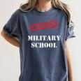 I Survived Military School Graduation Straight Outta Women's Comfort Colors T-Shirt Denim