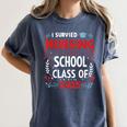 I Survived Nursing School Class Of 2025 Nurse Graduation Women's Comfort Colors T-Shirt Denim