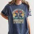 I Survived My Wife's Nursing Degree Nursing Graduation Women's Comfort Colors T-Shirt Denim