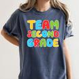 Team Second Grade Shirt 2nd Grade Back To School Graduation Women's Comfort Colors T-Shirt Denim