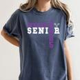 Tennis Senior Night Tennis Senior 2025 Graduation 43 Women's Comfort Colors T-Shirt Denim