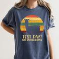 Test Day No Probllama Silhouette Teacher Student Graduation Women's Comfort Colors T-Shirt Denim