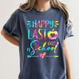 Tie Dye Happy Last Day Of School Graduation Teacher Student Women's Comfort Colors T-Shirt Denim