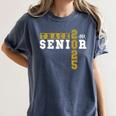 Track Senior Night Track Senior 2025 Graduation 14 Women's Comfort Colors T-Shirt Denim