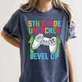 VIDEO GAMER Graduation Student Teacher Last Day School Kids Women's Comfort Colors T-Shirt Denim