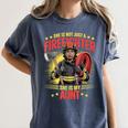 Woman Firefighter Aunt TiTi Auntie Black Graduation Women's Comfort Colors T-Shirt Denim