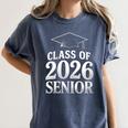 Women's Class Of 2026 Senior Graduation School College Women's Comfort Colors T-Shirt Denim