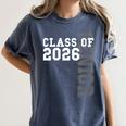Women's Senior Class Of 2026 Graduation Year High School & College Women's Comfort Colors T-Shirt Denim