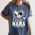 Women's Senior Nana Class Of 2026 Soccer Graduation Heart Women's Comfort Colors T-Shirt Denim