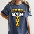 Wrestling Senior Night Senior 2026 Faith Cross Graduation Women's Comfort Colors T-Shirt Denim