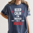Xmas Nurse Graduation Keep Calm I'm Almost A Nurse Women's Comfort Colors T-Shirt Denim