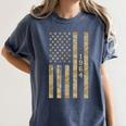 1964 Year Nostalgia Desert Camo Distressed American Flag Women's Comfort Colors T-Shirt Moss