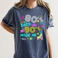 1980s 80's Baby 1990s 90's Made Me Birthday Nostalgia Vibes Women's Comfort Colors T-Shirt Moss