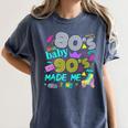 1980s 80's Baby 1990s 90's Made Me Birthday Nostalgia Vibes Women's Comfort Colors T-Shirt Moss