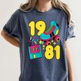 1981 Retro Raised In The 80s Old School Nostalgia Vibes Women's Comfort Colors T-Shirt Moss