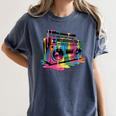 80s 90s Hip Hop Nostalgia Retro Boombox Music Lovers Women's Comfort Colors T-Shirt Moss