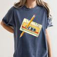 80's 90's Retro Music Party Costume Nostalgia Cassette Women's Comfort Colors T-Shirt Moss
