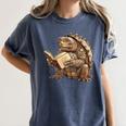 Alligator Snapping Turtle Reading A Book Women's Comfort Colors T-Shirt Moss