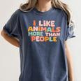 I Like Animals More Than People Sarcastic Introvert Women's Comfort Colors T-Shirt Moss I Like Animals More Than People Sarcastic Introvert Women's Comfort Colors T-Shirt Moss