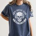Anti Social Club Official Member Introvert Crest Women's Comfort Colors T-Shirt Moss