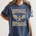 Antisocial Butterfly Quote Socially Selective Introvert Women's Comfort Colors T-Shirt Moss Antisocial Butterfly Quote Socially Selective Introvert Women's Comfort Colors T-Shirt Moss