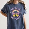 Antisocial Butterfly Tees For Introvert Men Women Girls Women's Comfort Colors T-Shirt Moss Antisocial Butterfly Tees For Introvert Men Women Girls Women's Comfort Colors T-Shirt Moss