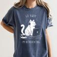 Antisocial Introvert Cat With Coffee On Computer Emo Goth Women's Comfort Colors T-Shirt Moss Antisocial Introvert Cat With Coffee On Computer Emo Goth Women's Comfort Colors T-Shirt Moss