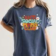 Antisocial Moms Club Introvert Mom Mothers Introverted Retro Women's Comfort Colors T-Shirt Moss
