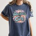 Anxious But Cute Introvert Floral Social Anxiety Women's Comfort Colors T-Shirt Moss