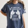 My Aunt Is My Guardian Angel In Heaven Memory Memorial Tees Women's Comfort Colors T-Shirt Moss