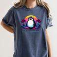 Awkward But Loyal Penguin Synthwave Vapowave Introvert Women's Comfort Colors T-Shirt Moss