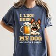 I Like Beer My Dog And Maybe 2 People Introvert Pun Women's Comfort Colors T-Shirt Moss
