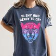 Bi Shy And Ready To Cry Bisexual Introvert Bi Pride Women's Comfort Colors T-Shirt Moss Bi Shy And Ready To Cry Bisexual Introvert Bi Pride Women's Comfort Colors T-Shirt Moss