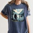 Bigfoot Sasquatch & Loch Ness Monster Introvert Bruh Women's Comfort Colors T-Shirt Moss
