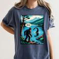 Bigfoot Sasquatch Loch Ness Monster Introvert Bruh Women's Comfort Colors T-Shirt Moss