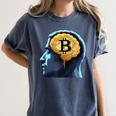 Bitcoin Human Brain Memory Clever Smart Intelligence Women's Comfort Colors T-Shirt Moss