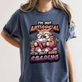 Book Lover Owl Reading Books Introvert Bookworm Women's Comfort Colors T-Shirt Moss