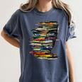 Book Women Graphic Art Colorful Eyes Women's Comfort Colors T-Shirt Moss