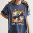 Buffering Glitched CD On Fire 2000s Nostalgia Women's Comfort Colors T-Shirt Moss Buffering Glitched CD On Fire 2000s Nostalgia Women's Comfort Colors T-Shirt Moss