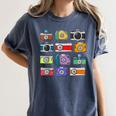 Camera Hand Drawn Old Nostalgia Retro Lens Styles Women's Comfort Colors T-Shirt Moss