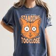 Cat Lover Antisocial Too Close Introvert People Hater Women's Comfort Colors T-Shirt Moss Cat Lover Antisocial Too Close Introvert People Hater Women's Comfort Colors T-Shirt Moss