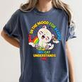 Cat Mom Loves Cats Dad Not In The Mood For People Introvert Women's Comfort Colors T-Shirt Moss